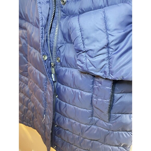 Superdry Navy Blue Women’s Full Length Padded Jacket Hooded Size US 6 - Picture 5 of 12